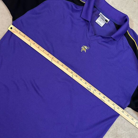 Puma Polo Shirt Men's Large Purple Minnesota Vikings NFL Team Apparel Golf - Picture 5 of 9